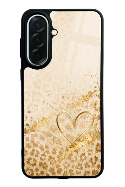 Spoyi Samsung A37 Golden Heart Glow Design Glossy Phone Case