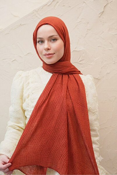 YILDIZ SCARFS Waffle Pattern Dubai Cotton Shawl - Tile
