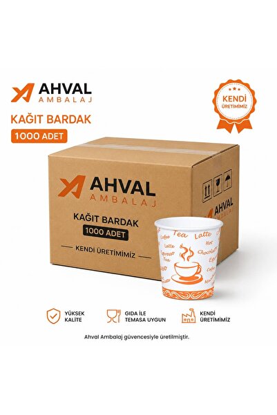 AHVAL AMBALAJ 6 oz Karton Bardak 1000 Adet