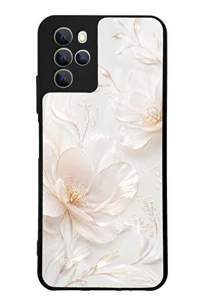 Spoyi Omix X700 Ivory Pearl Blossom Tasarımlı Glossy Telefon Kılıfı