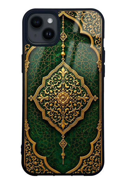 Spoyi iPhone 14 Plus Emerald Ottoman Majesty Design Glossy Phone Case