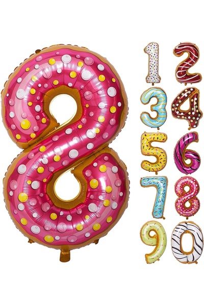 Baloane Vesele Balon Cifra 8 Donut 100 cm CFR17-8