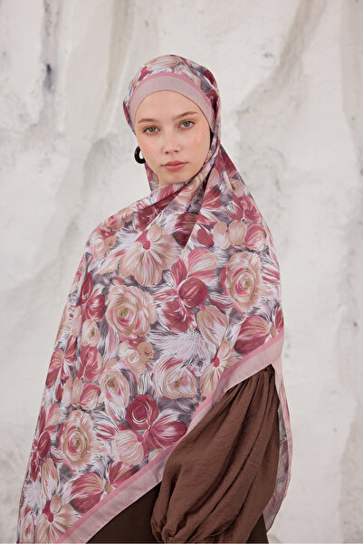 Mira İpek Sunshine Series Patterned Cotton Soft Shawl Women's Colorful Shawl