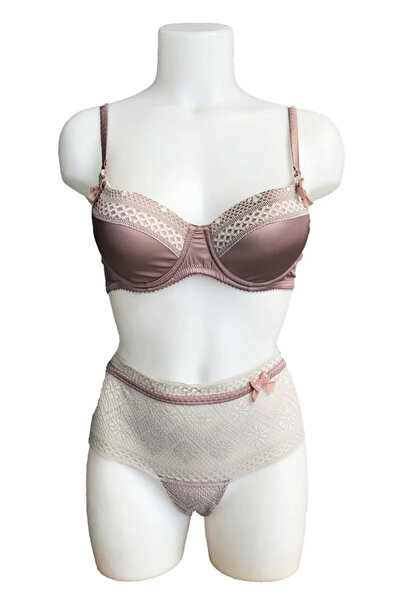 ALFA AKSESUAR 03 Ribbon Decorated Unpadded Bra Set 2154