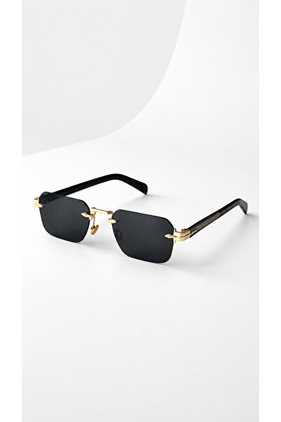 PİYESBOUTİQUE Aton Men's Square Rectangular Eşref Single Sunglasses, Uv400 Pr...