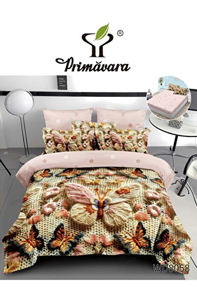 RMR textile 4-piece Duvet Cover Set with Stretchy sheet, model 5 D