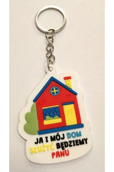 Szaron , Breloc din cauciuc cu inel metalic 'Domek - Ja i moj dom', pentru ch...
