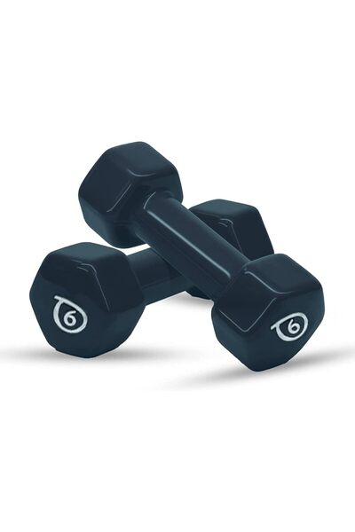 Sparnod Fitness SDV-6_PAIR Anti-Slip and Anti-Roll Hex Vinyl Dumbbells for Wo...