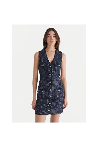 Guess Rochie de zi cu zi pentru femei W5BK41D0771 Bleumarin