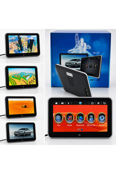 Navigold 8" Koltuk Arkası Eğlence Monitörü Universal Başlık Demiri Montajlı IPS Ekran