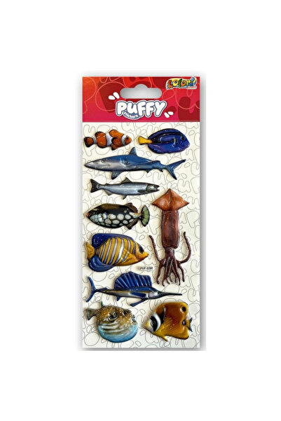 Penmate Autocolante puffy Ocean Fish, stickere 3D umflate, autoadezive, Multi...