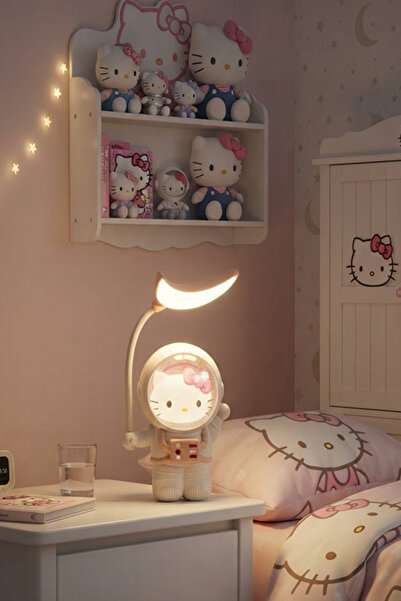 Hello Kitty Astronot Kitty Masa Gece Lambası Yatak Başı Çocuk Odası için İdeal