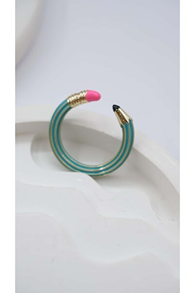 Jerie Colorful Enamel Pencil Adjustable Ring