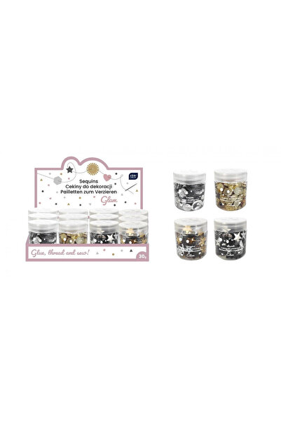 Interdruk Paiete decorative Glam, pentru decor, mix forme stelute si cercuri,...