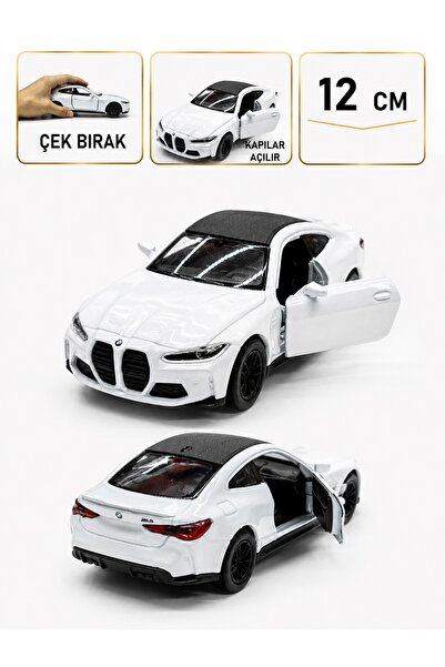 SCOWETTO 1:36 ÖLçek Bmw M4 Metal Model Araba BEYAZ