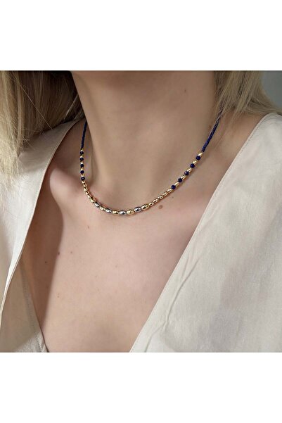 Alice İsstanbul Navy Blue Mix Pendant Necklace