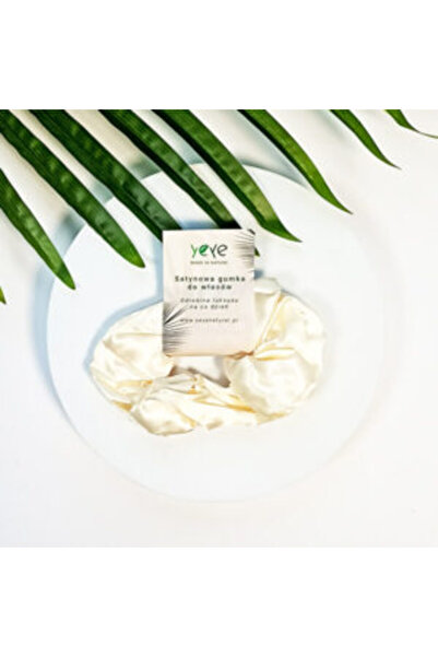 YEYE Made In Nature Elastic de păr din satin Yeye Ecru