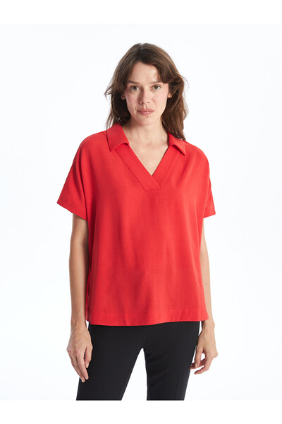 LC Waikiki Polo Neck Plain Women's Blouse