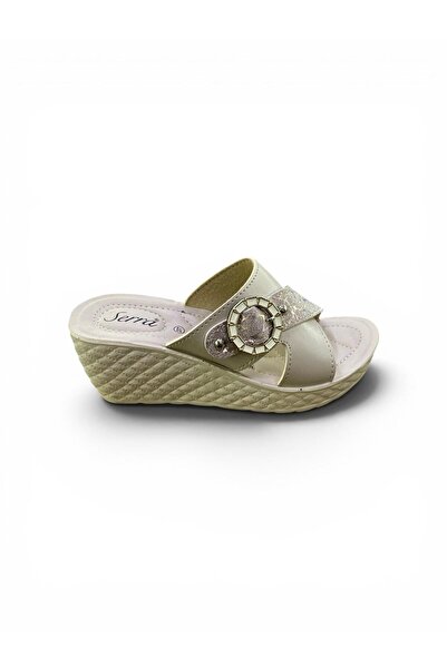 Serra Women's Wedge Heeled Buckle Slippers