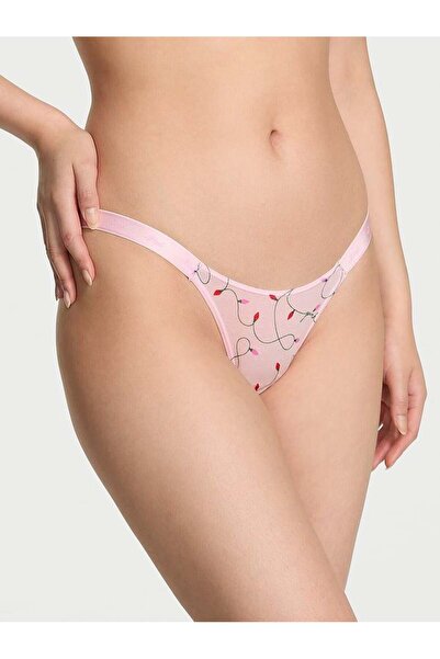 PINK Logo Detaylı Pamuklu Mikro Tanga