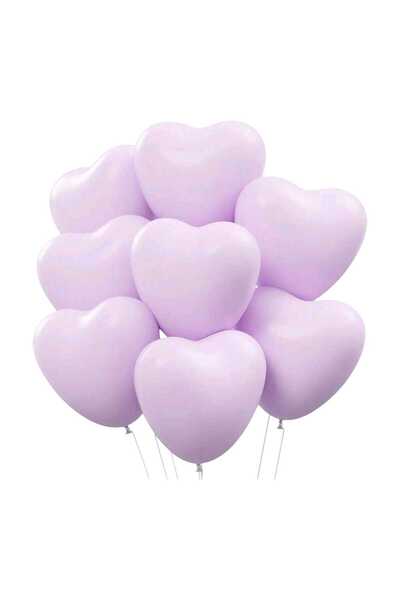 OEM Top Bottom Set of festive balloons, heart-shaped, lilac, 12 pcs