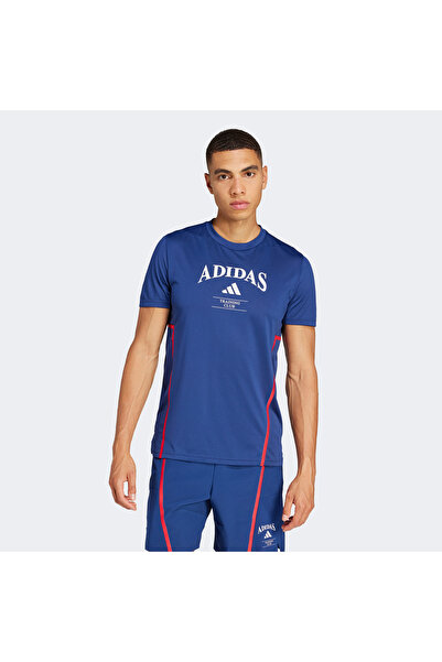 adidas Designed For Legacy Erkek Mavi Antrenman T-Shirt