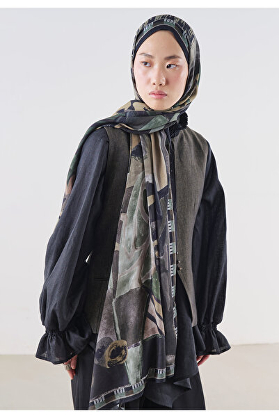 Freshscarfs Φλοράλ Σχέδιο Φιέστας Σάλι Ράμι Βισκόζης Μαύρο