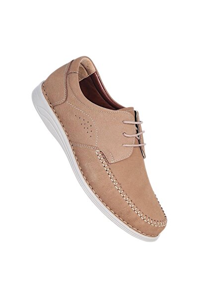 Baloğlu Bl-329 Kum Nbk Poly Daily Men's Leather Soft Shoes