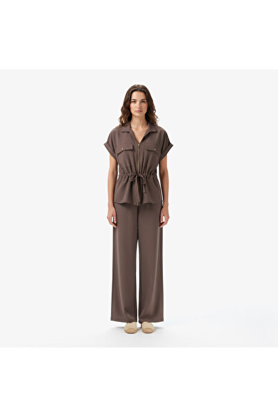 Nautica Kadın Kahverengi Regular Fit Pantolon