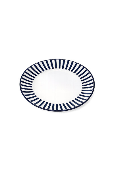 Evendi Plate, White/Blue