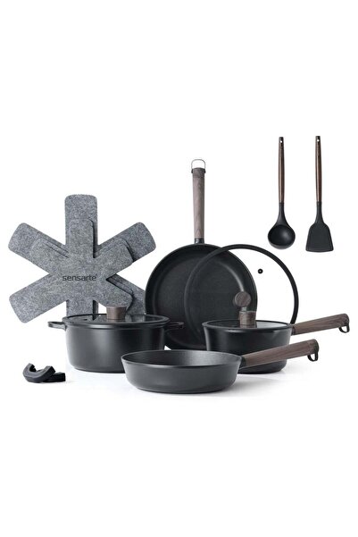 Sensarte 13 Piece Nonstick Cookware Set Kitchen Cooking Set, Pots and Pans Se...