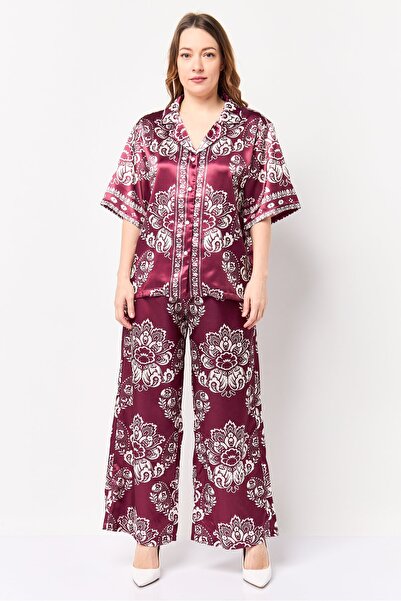 JASON WU Women 2 Pcs Floral Print Shirt And Palazzo Pants Set, Multicolor