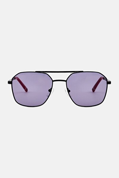 FILA Men SFI278 Octagonal Sunglasses, Black