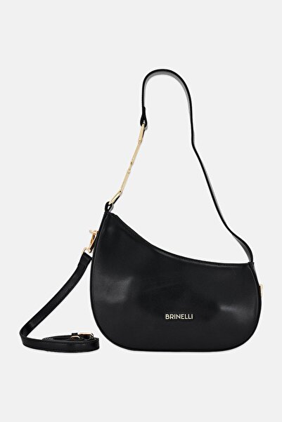 BRINELLI Women Brand Logo Shoulder Bag, Black
