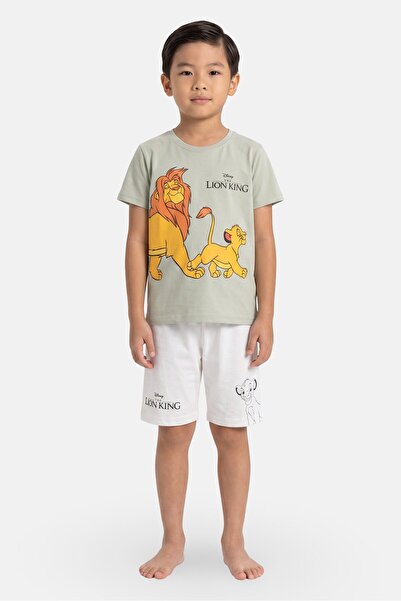Disney Kids Boy 2 Pcs The Lion King Graphic Print T-Shirt And Short Sleepwear...