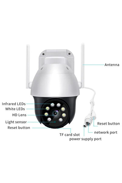 LEEWELLO LW-344 Κάμερα Παρακολούθησης IP Wi-Fi Full HD+ 5MP Αδιάβροχη με Αμφί...
