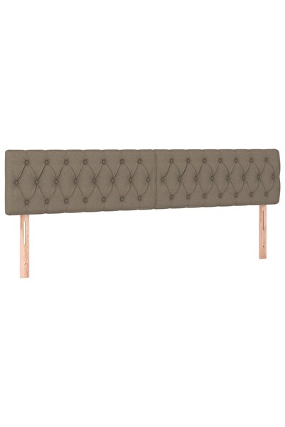 vidaxl Tăblii de pat, gri taupe, 200x7x78/88 cm, textil