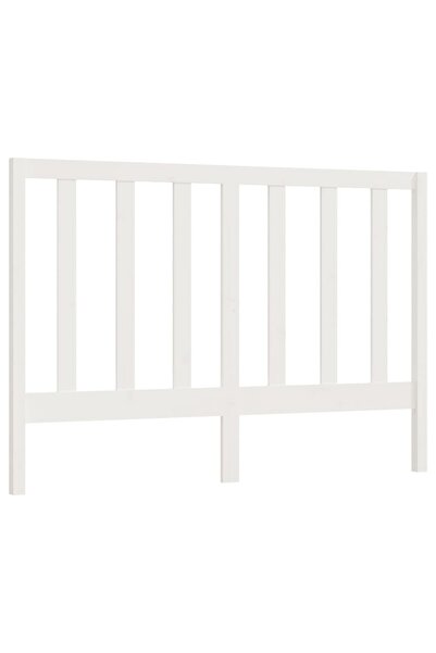 vidaxl Tăblie de pat, alb, 126x4x100 cm, lemn masiv de pin