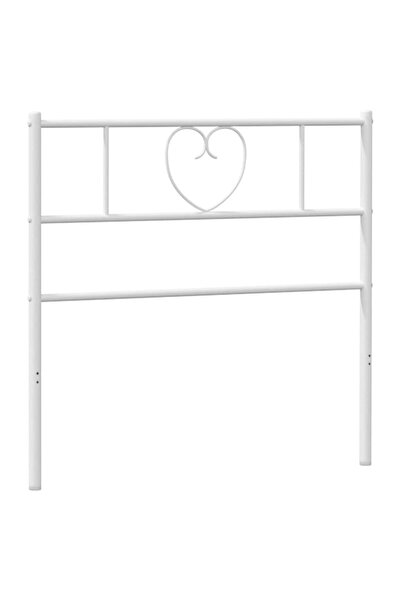 vidaxl Tăblie de pat de schimb metalică, alb, 75 cm