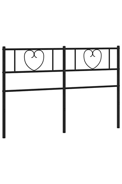 vidaxl Tăblie de pat de schimb metalică, negru, 160 cm