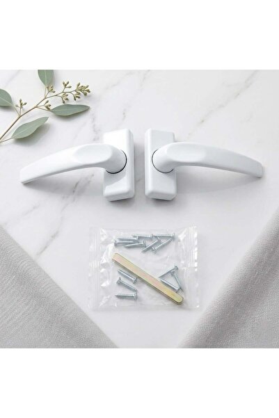 Tucra Aluminum and Upvc Double White Door and Window Handle Set - Tokra