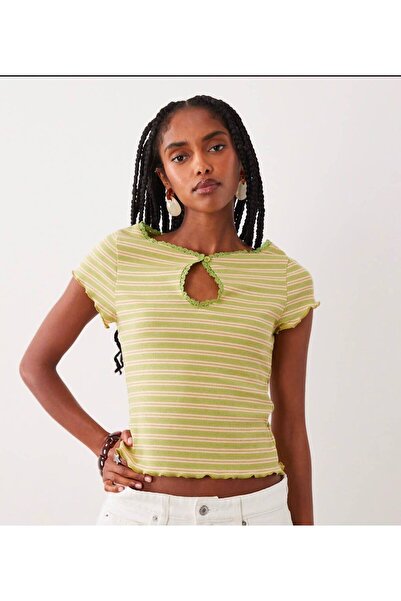 Royteks Fashion Original Brand Women's Short Sleeve Striped Blouse