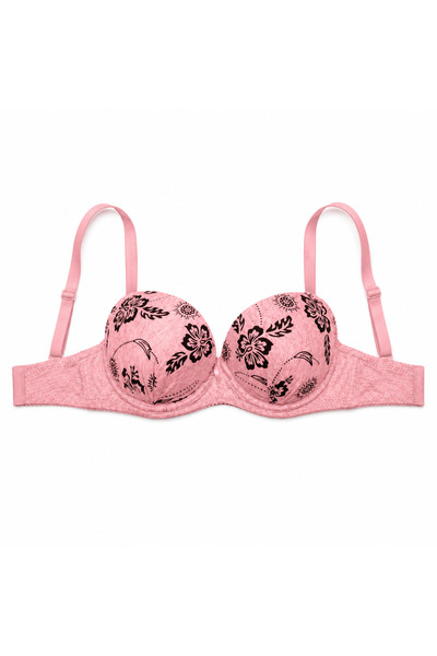 Generic Women's Floral Padded Bra with Adjustable Straps