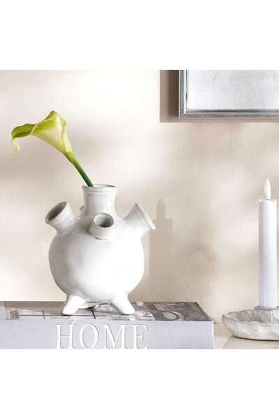 PAN HOME Nigel Ceramic Coral Decor Vase 12x12x13.5cm - Grey