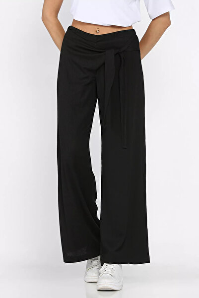 Aryena Black Women's Tie-Up Pants