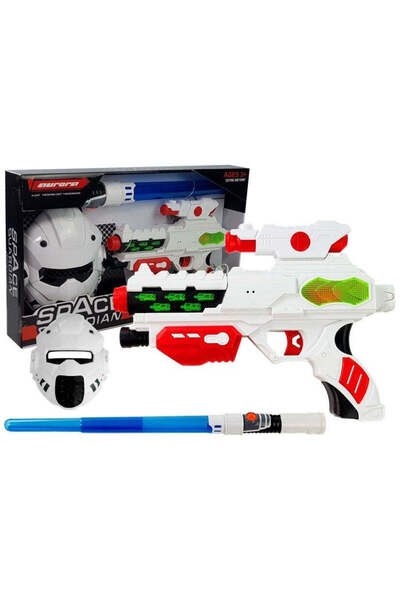 LEAN Set de arme de jucărie, pistol laser, sabie laser, mască, 5086