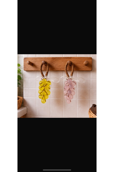 thevitamins El yapımı Üzüm Salkım Sabun (ikili set, Pembe &Sarı Kurdelalı)