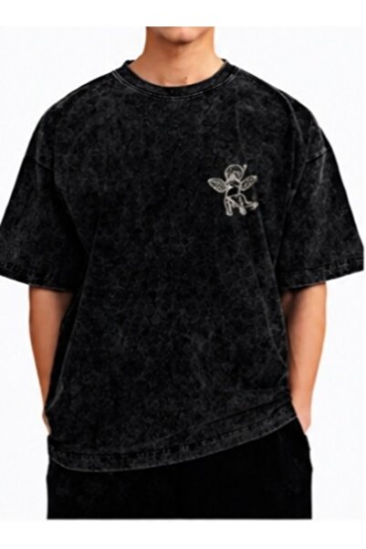 classy moda Unisex Colorful Oversize Printed T-Shirt Streetwear Comfortable F...