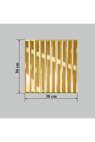 MallDeco Oglinda design auriu 300x300mm