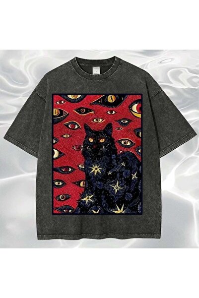 bellanova Unisex πολύχρωμο μπλουζάκι με στάμπα Oversize Streetwear Άνετη εφαρ...
